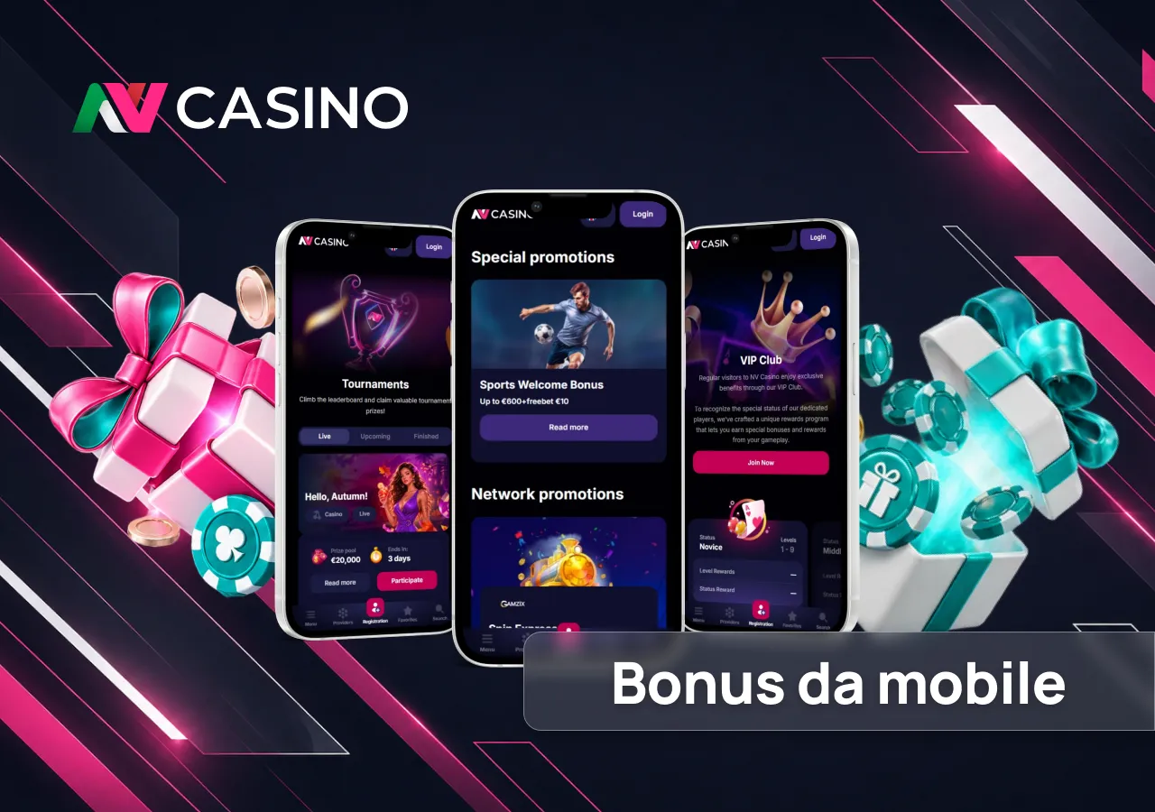 Bonus da NV Casino Mobile